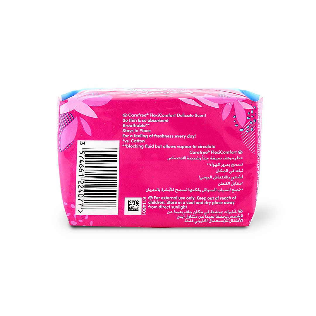 CAREFREE FLEXICOMFORT NORMAL PANTYLINERS DELICATE SCENT 40 S