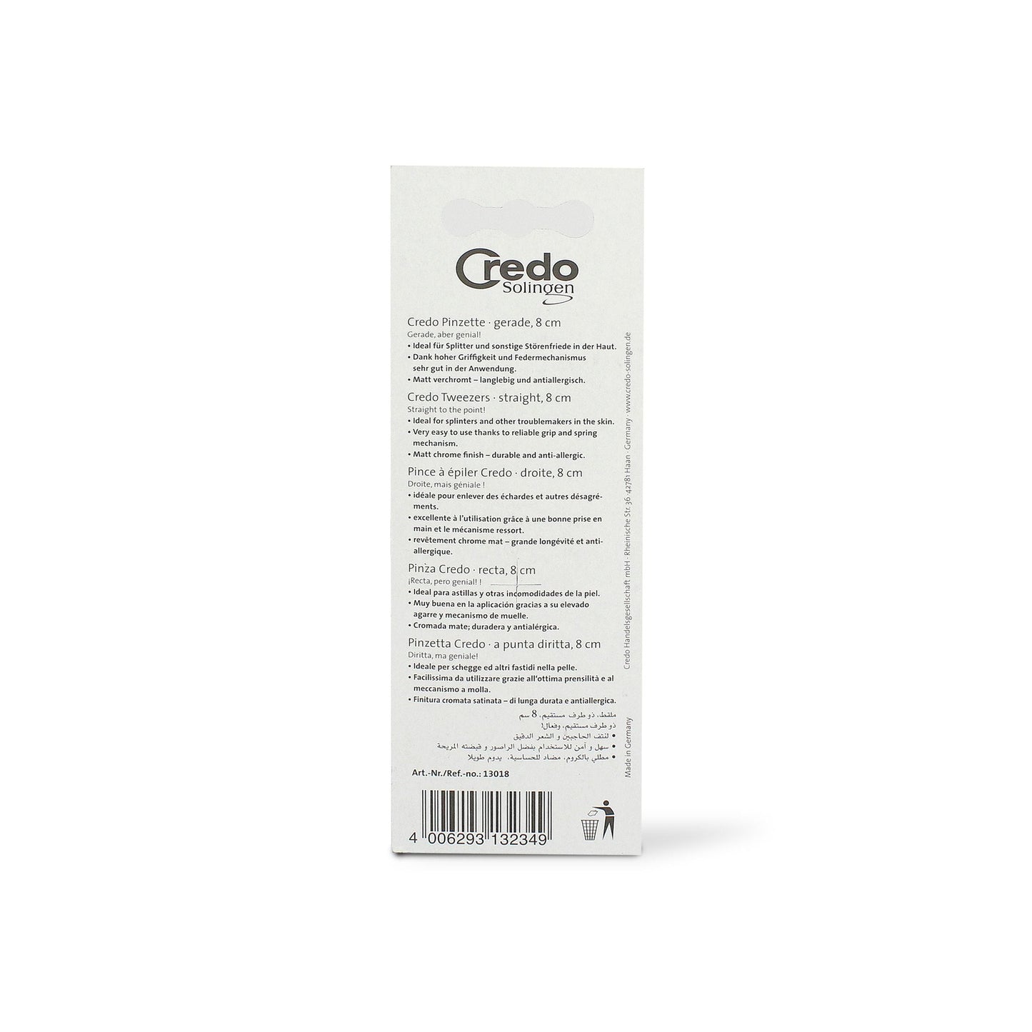 CREDO TWEEZER CHROM 13018