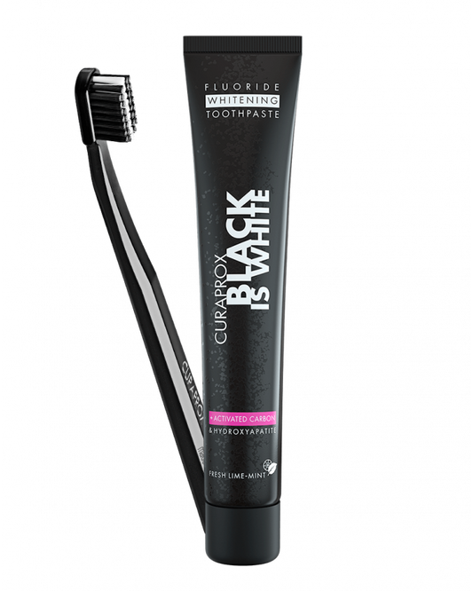 CURAPROX TOOTH PASTE BLACK IS WHITE 90 ML + TOOTH BRUSH