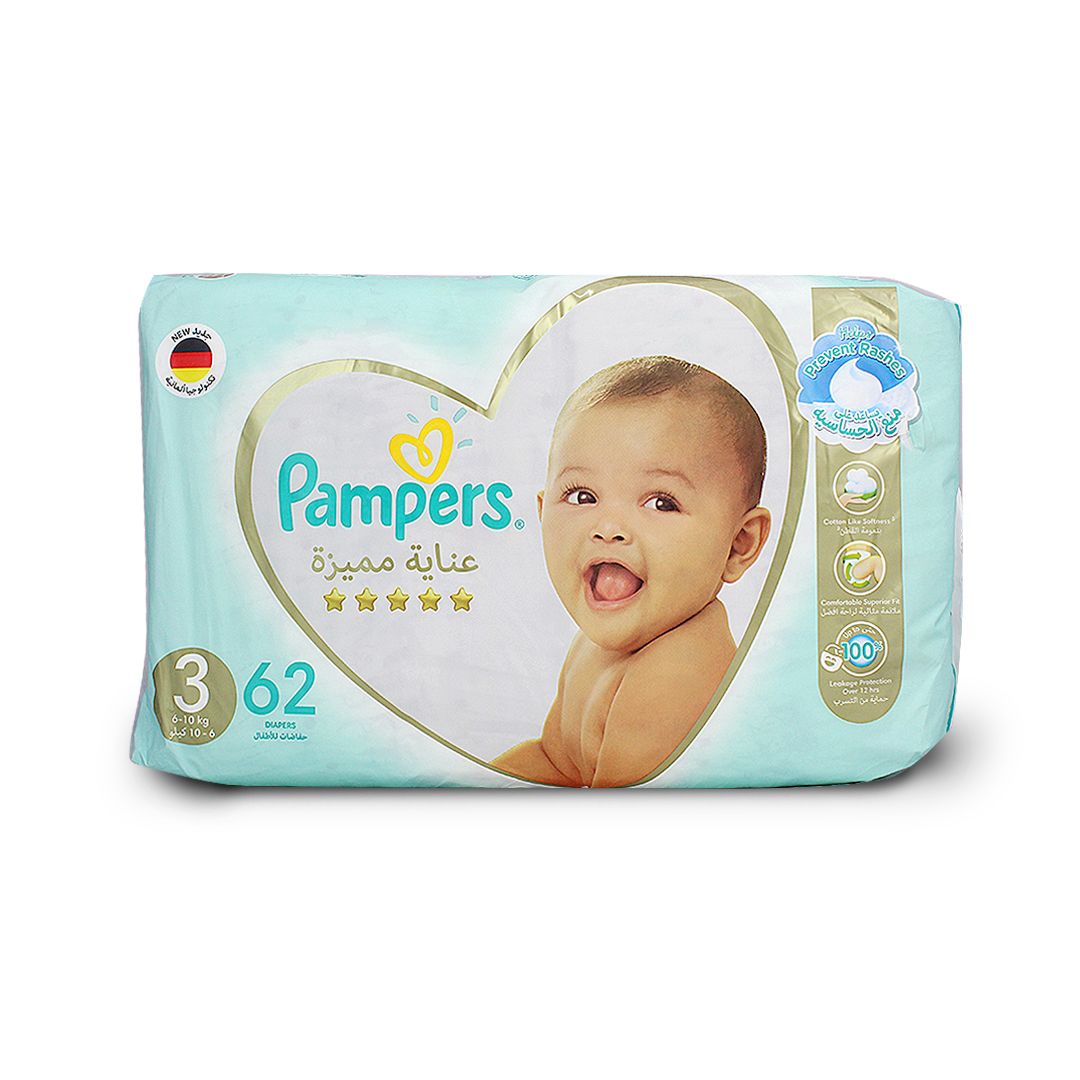 PAMPERS PREMIUM 3 MEDIUM 62 S @12 % OFF