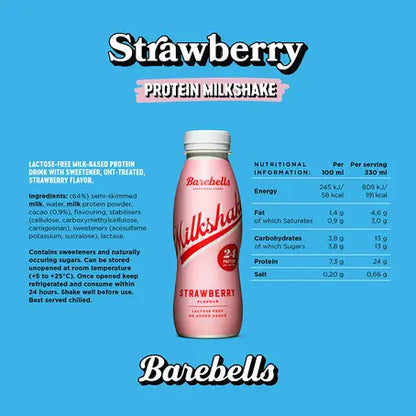 BAREBELLS PROTEIN MILKSHAKE STRAWBERRY 330 ML