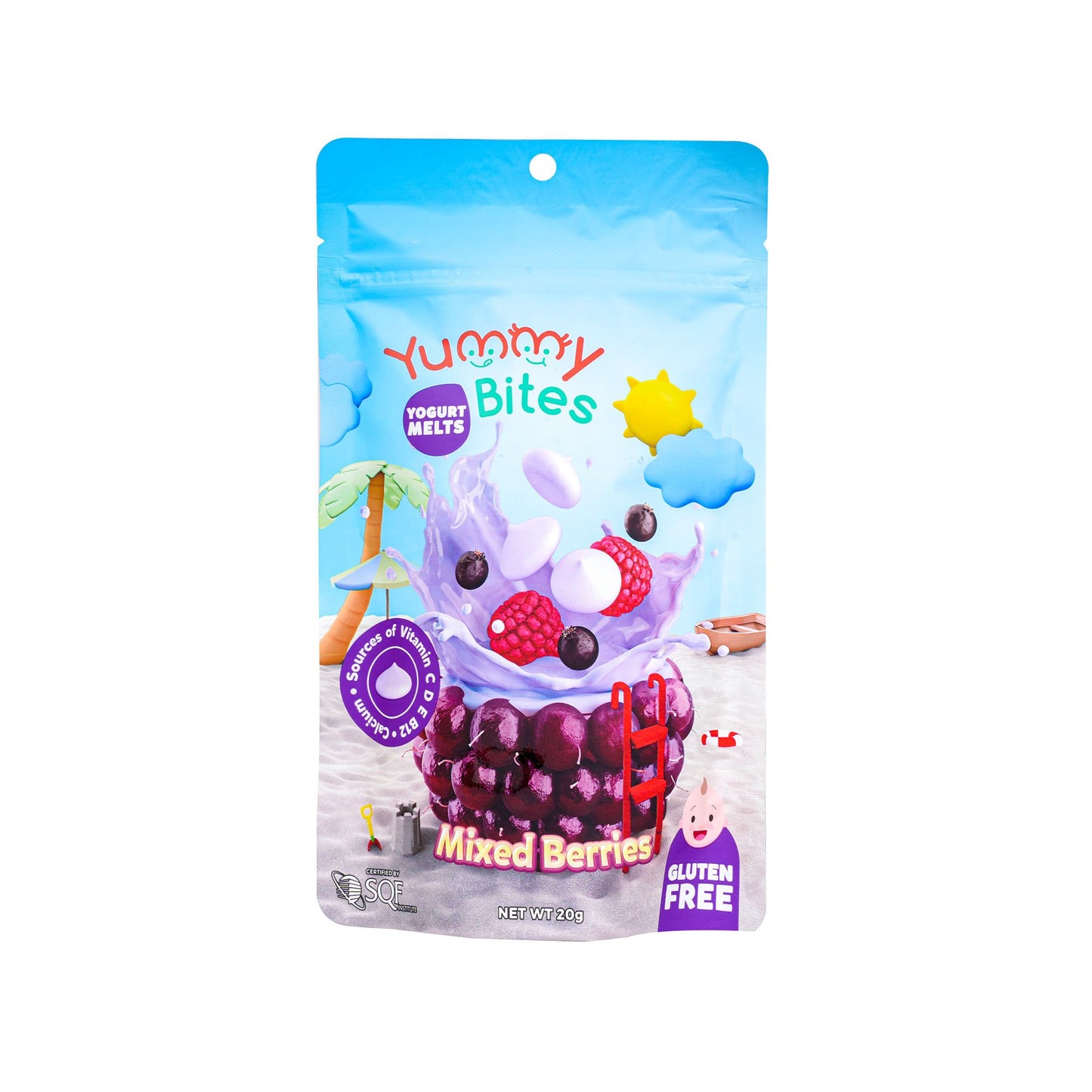 YUMMY BITES YOGURT MELTS MIXED BERRIES 20 G