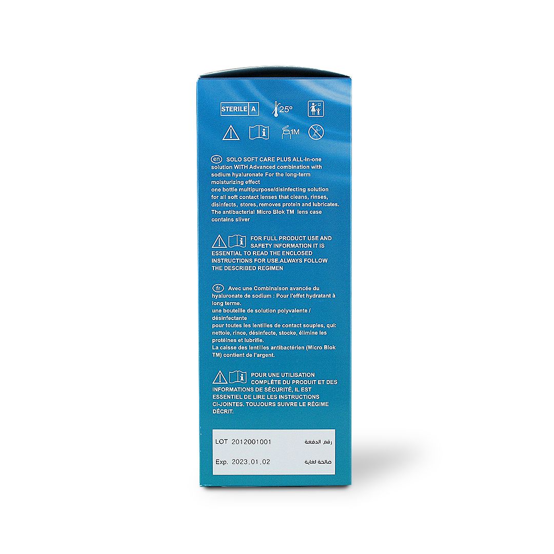 SOLO SOFT CARE PLUS CONTACT LENSES SOLUTION 360 ML