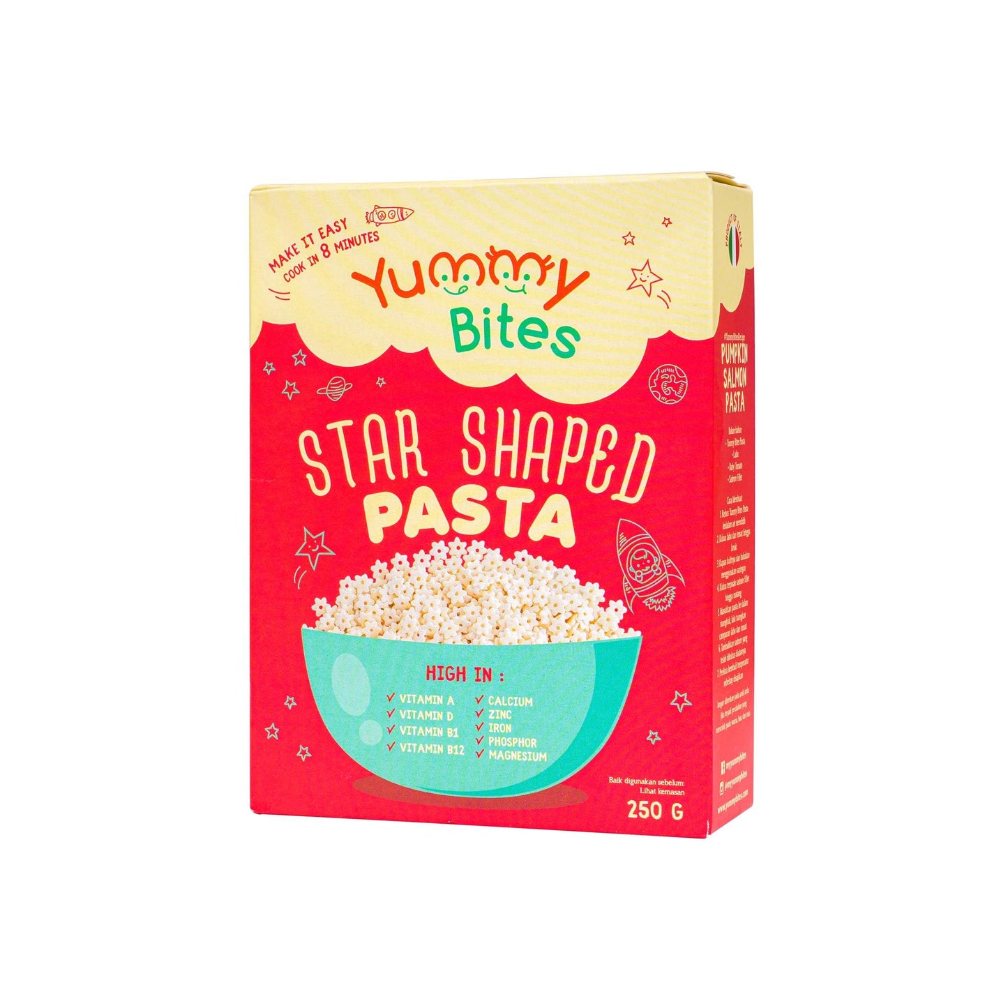 YUMMY BITES STAR SHAPED PASTA 250 G