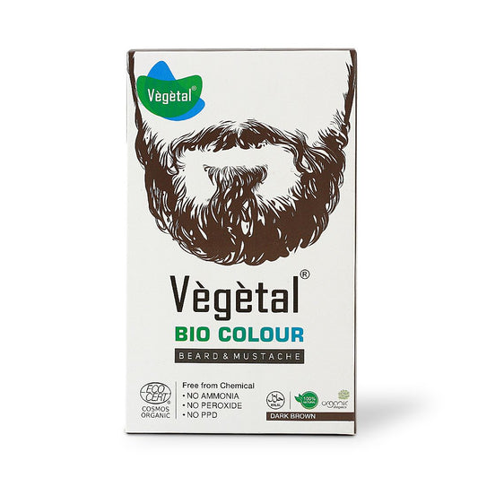 VEGETAL BIO COLOUR BEARD & MOUSTACHE DYE DARK BROWN