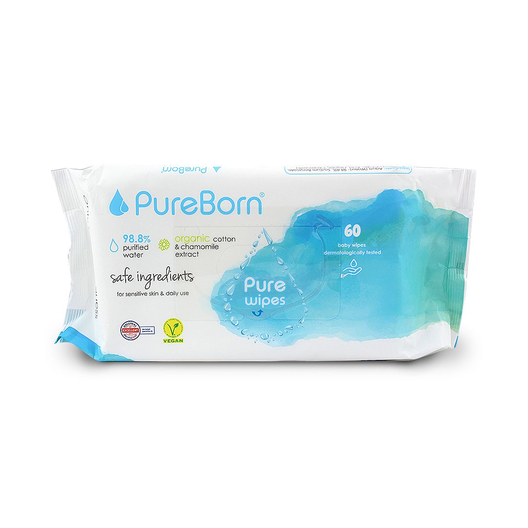 PUREBORN WATER WIPES 60 S