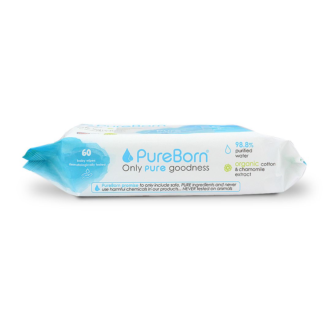 PUREBORN WATER WIPES 60 S