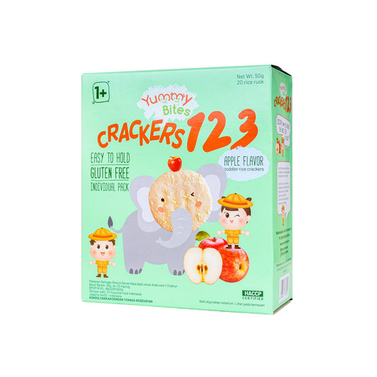 YUMMY BITES 123 CRACKERS APPLE 50 G