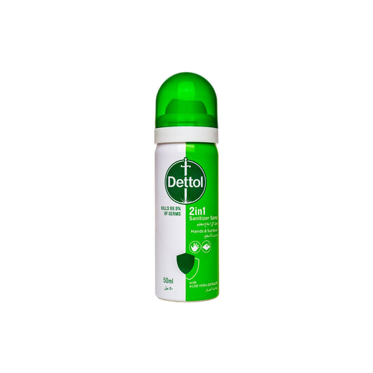 DETTOL 2 IN 1 SANITIZER SPRAY 50 ML