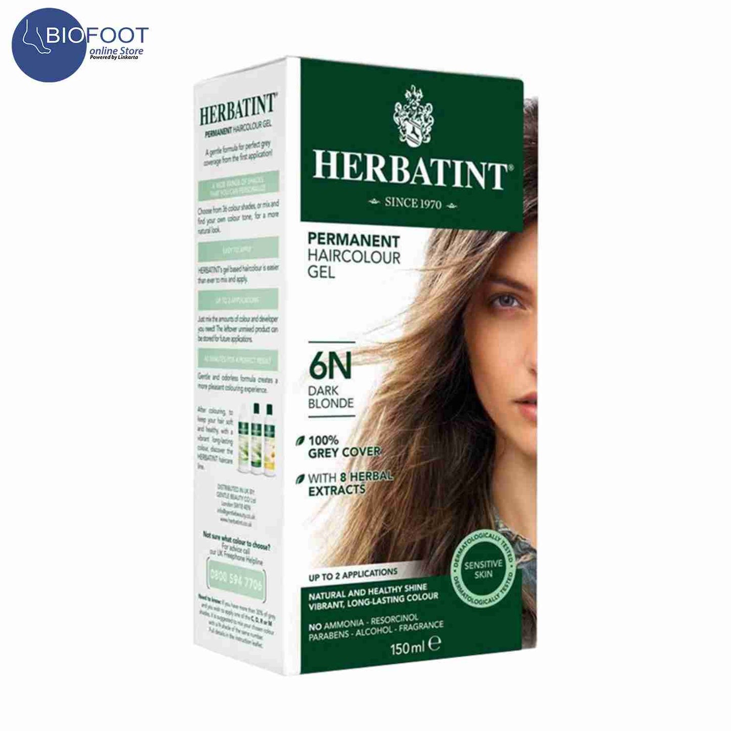 HERBATINT HAIR COLOUR GEL 6 N 150 ML