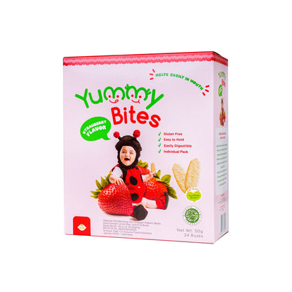 YUMMY BITES CRACKERS STRAWBERRY 50 G