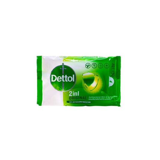 DETTOL WIPES ORIGINAL 20 S