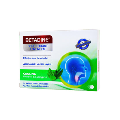 BETADINE SORE THROAT COOLING MENTHOL AND EUCALYPTUS LOZENGES