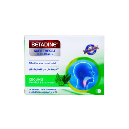 BETADINE SORE THROAT COOLING MENTHOL AND EUCALYPTUS LOZENGES