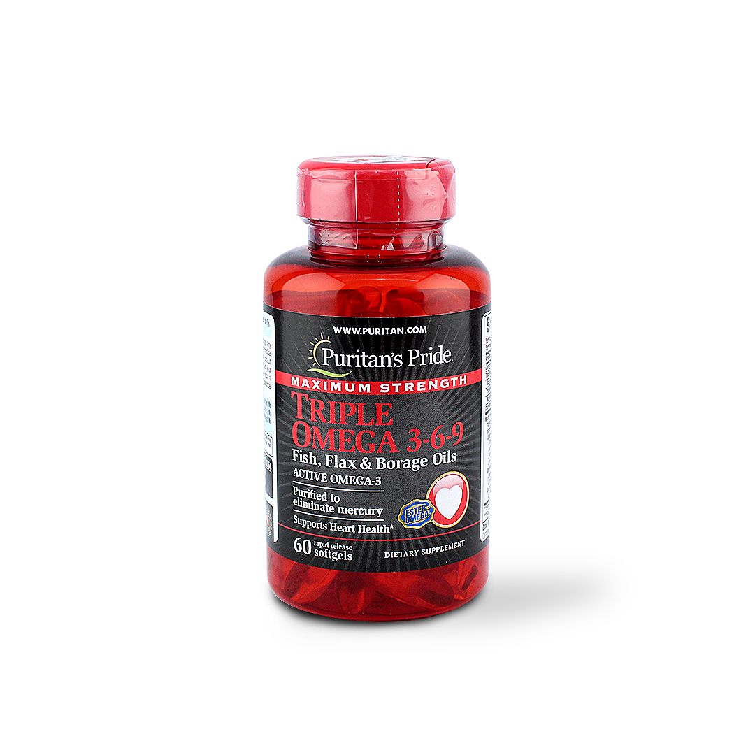 PURITANS PRIDE TRIPLE OMEGA 3-6-9 3600 MG SOFTGELS 60 S