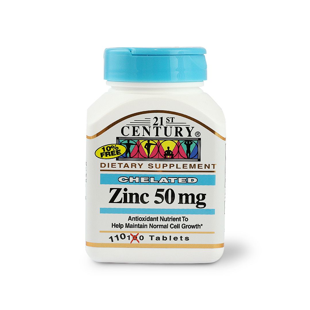 21 ST CENTURY CHELATED ZINC 50 MG 100 S