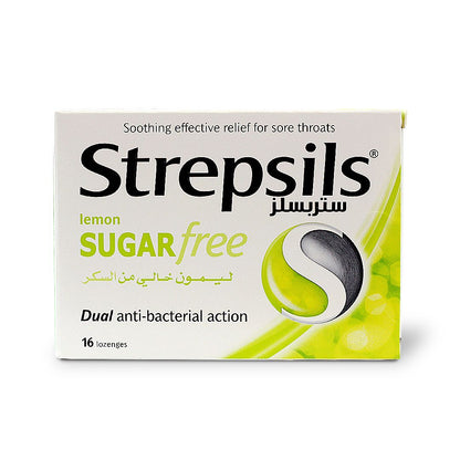 STREPSILS LEMON SUGAR FREE LOZENGES 16 S