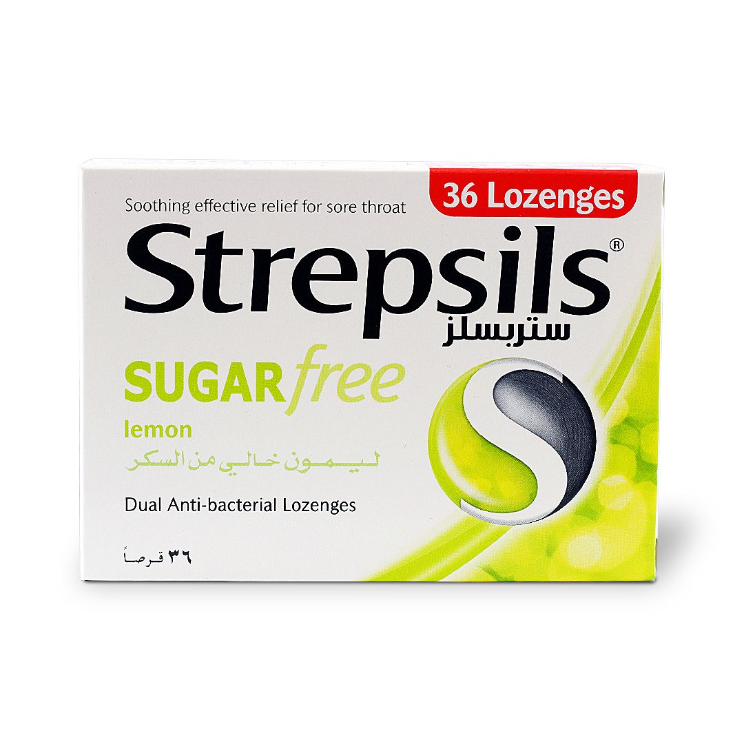 STREPSILS LEMON SUGAR FREE LOZENGES 36 S