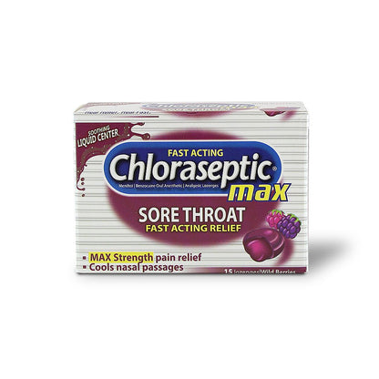 CHLORASEPTIC MAX WILD BERRIES LOZENGES 15 S