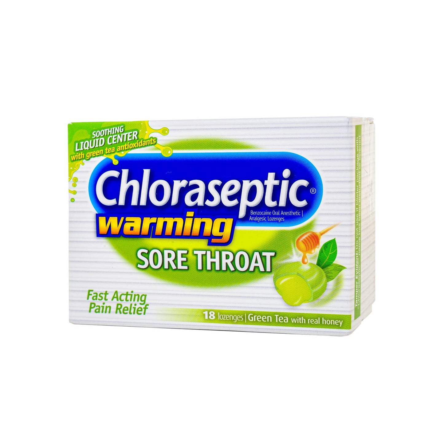 CHLORASEPTIC WARMING GREEN TEA LOZENGES 18 S