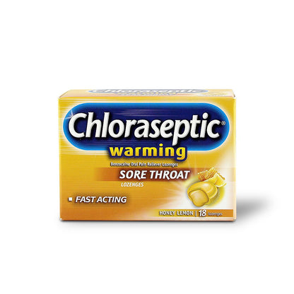 CHLORASEPTIC WARMING HOENY LEMON LOZENGES 18 S