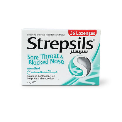 STREPSILS MENTHOL LOZENGES 36 S