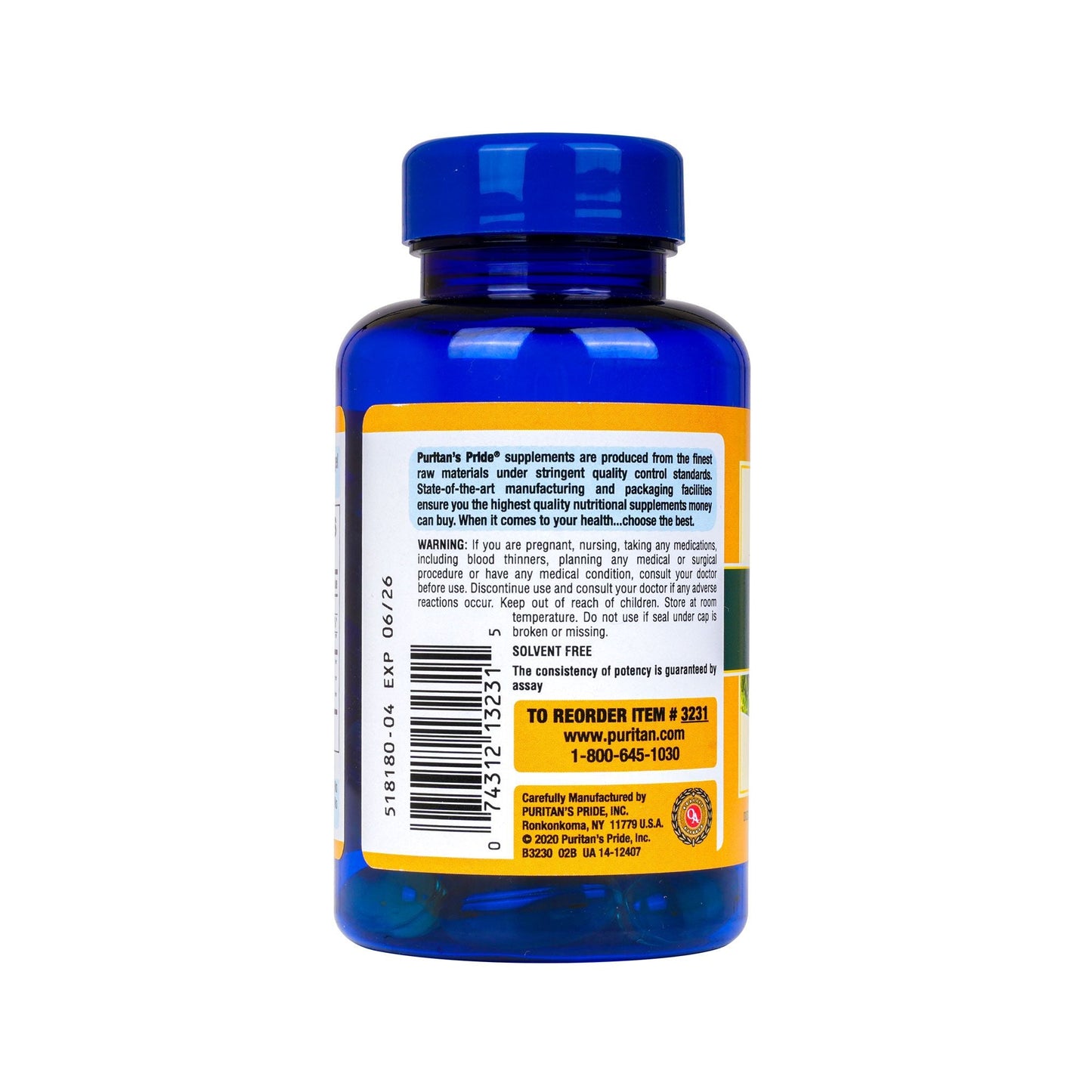 PURITANS PRIDE EVENING PRIMROSE OIL1300 MG 60 S