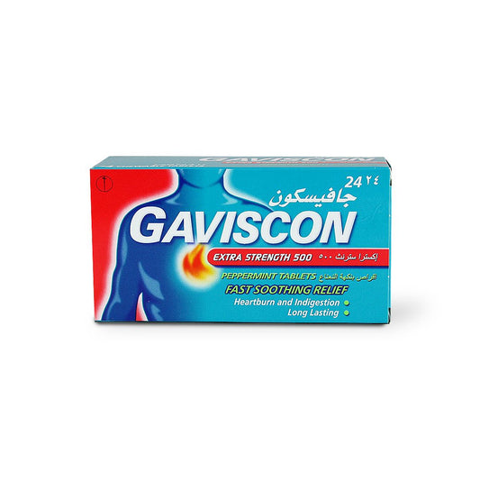 GAVISCON EXTRA STRENGTH CHEWABLE TAB 24 S