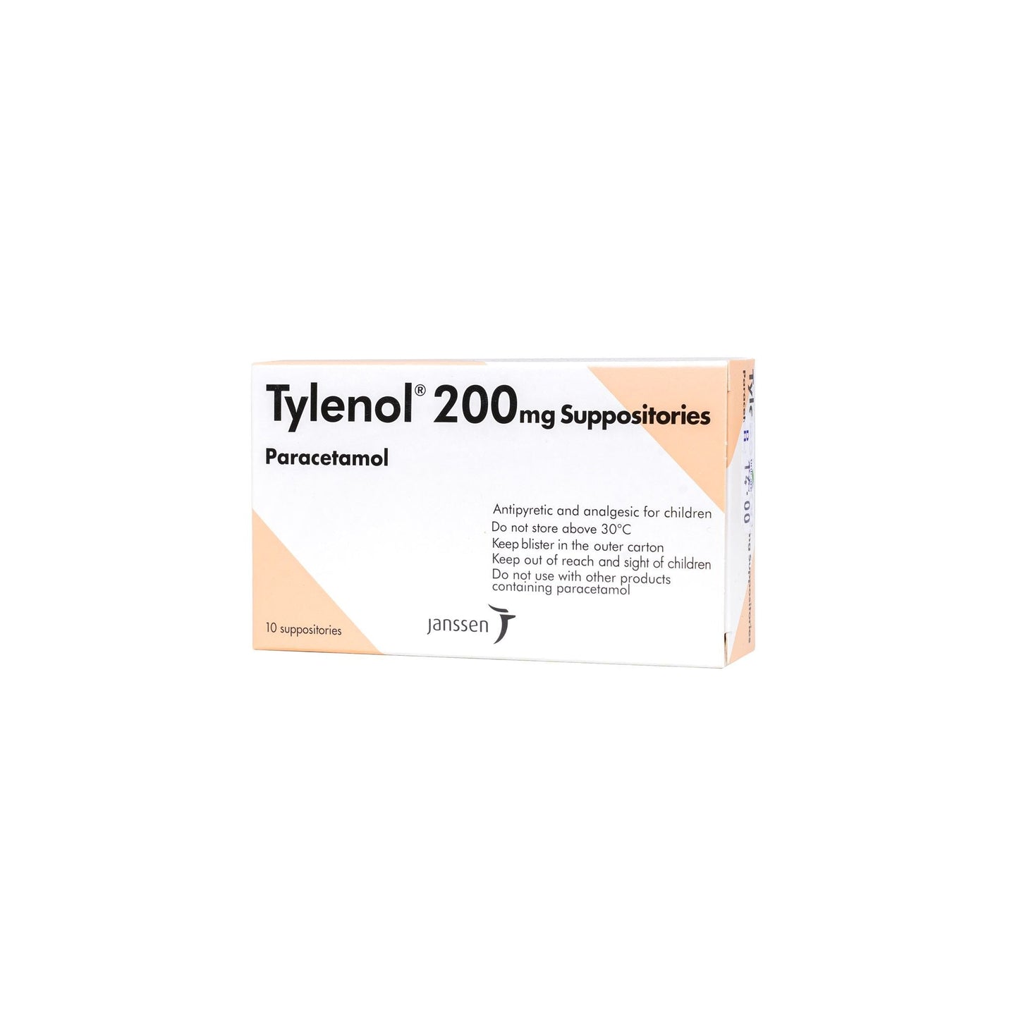 TYLENOL 200 MG SUPP 10 S