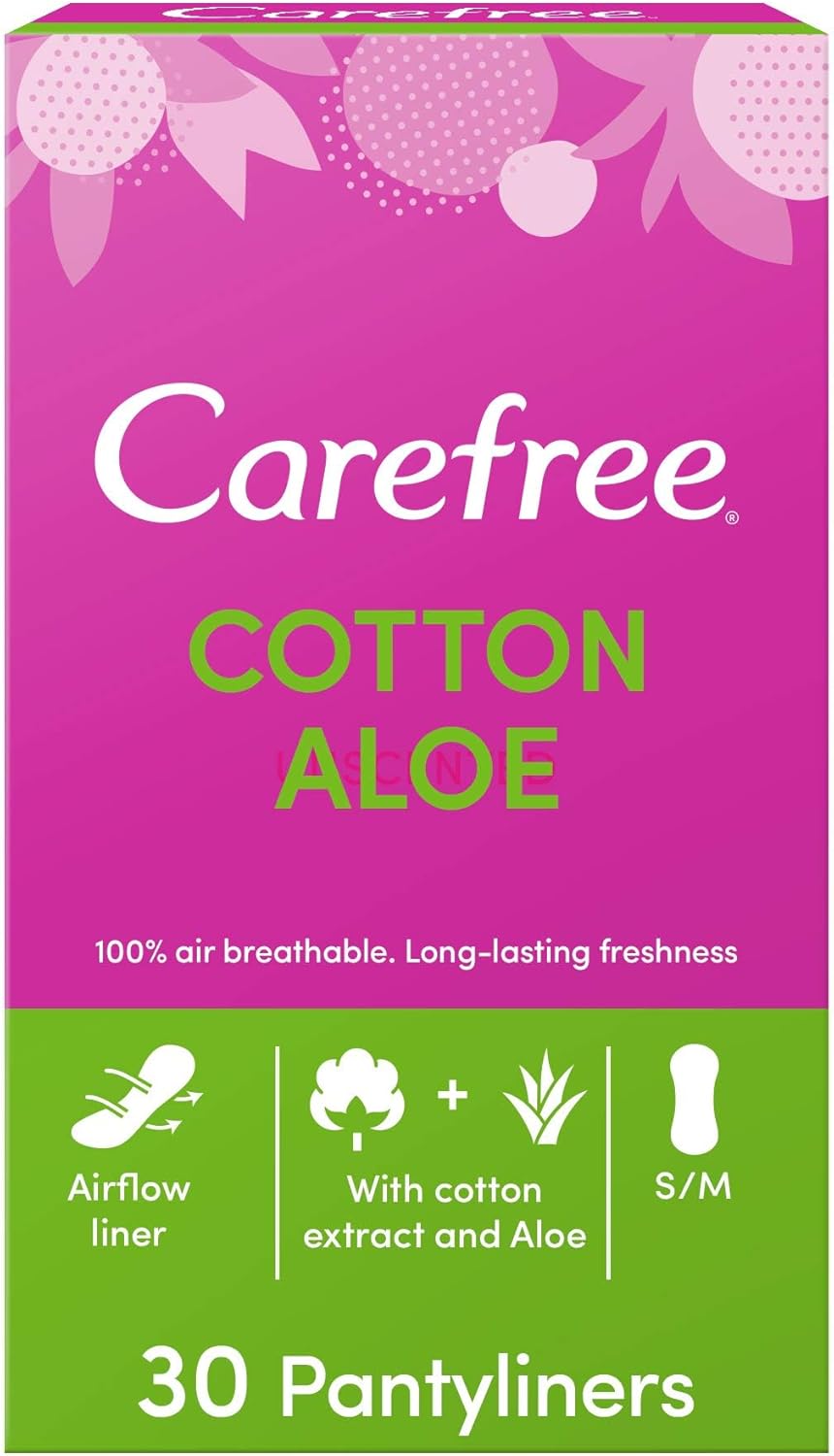 CAREFREE COTTON FEEL ALOE PANTYLINERS 30 S