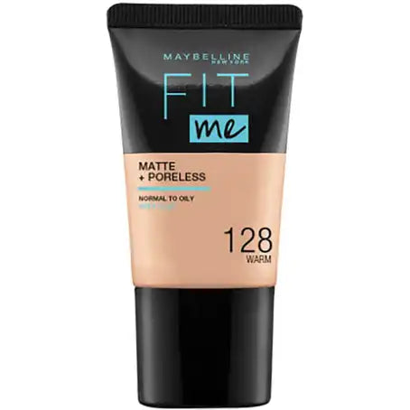 MAYBELLINE FIT ME MATTE PORELESS FOUNDATION 128 WARM NUDE