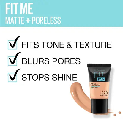 MAYBELLINE FIT ME MATTE PORELESS FOUNDATION 128 WARM NUDE