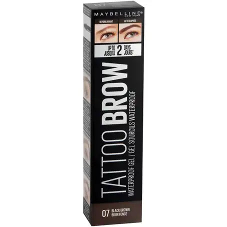 MAYBELLINE TATTOO BROW WATERPROOF GEL 07 BLACK BROWN