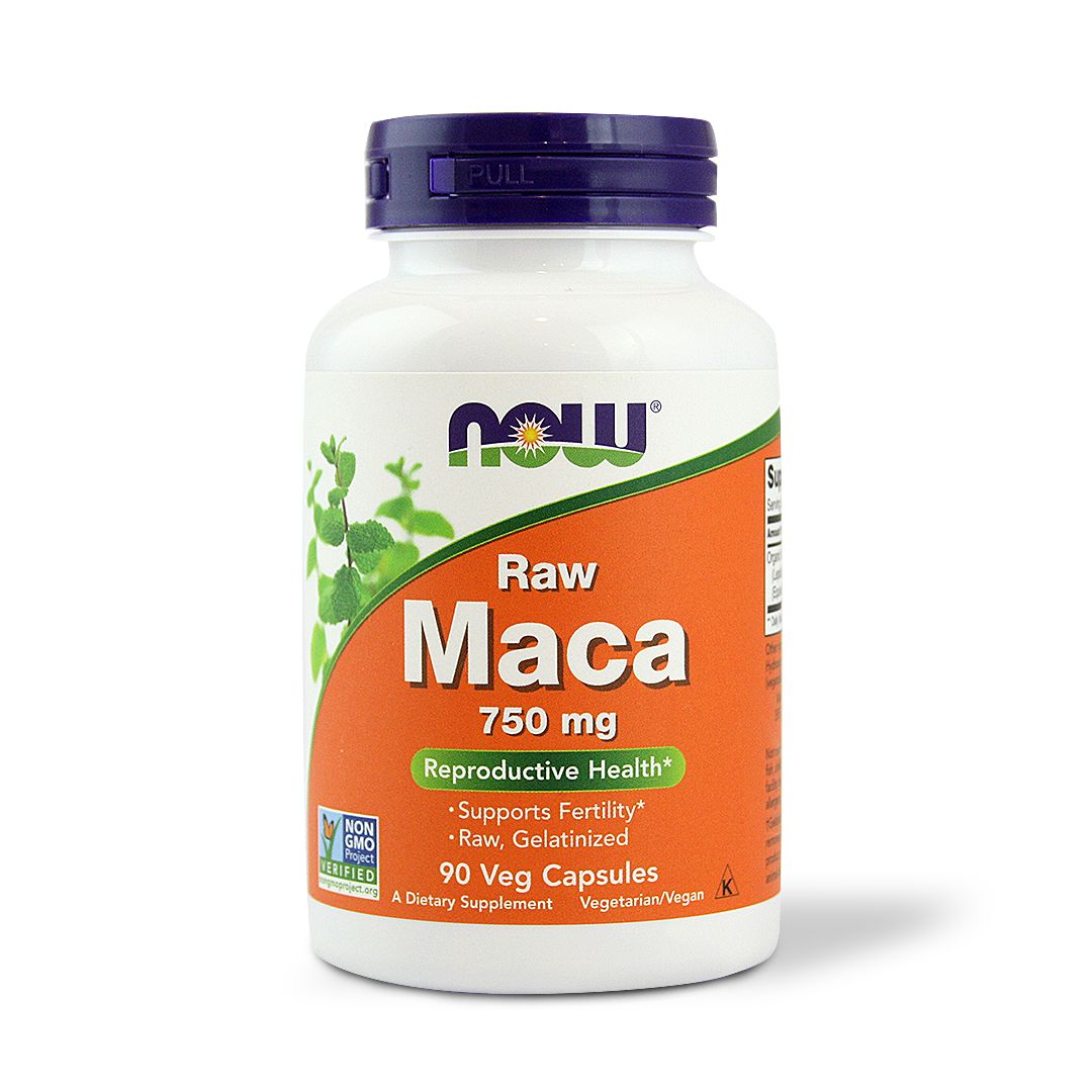 NOW RAW MACA 750 MG CAPS 90 S