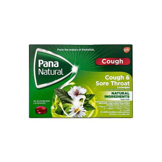 PANA NATURAL COUGH AND SORE THROAT LOZENGES 16 S