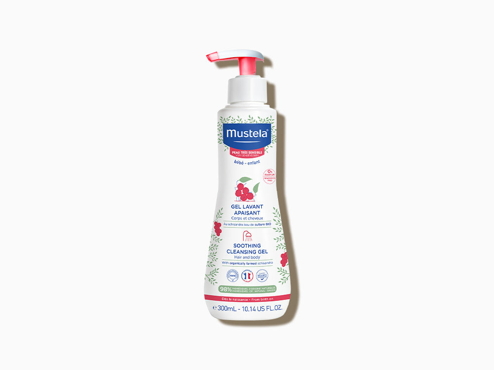 Mustela Baby Soothing Cleansing Gel For Hair and Body, Fragrance Free 300ml