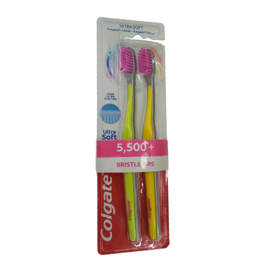 COLGATE TOOTH BRUSH ULTRA SOFT COMPACT HEAD TWIN PACK