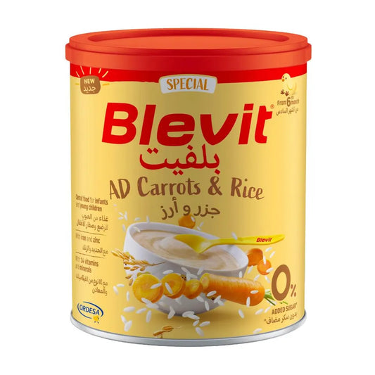 BLEVIT AD CEREALS CARROT & RICE 250 G GLUTEN-FREE